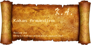 Kakas Armandina névjegykártya